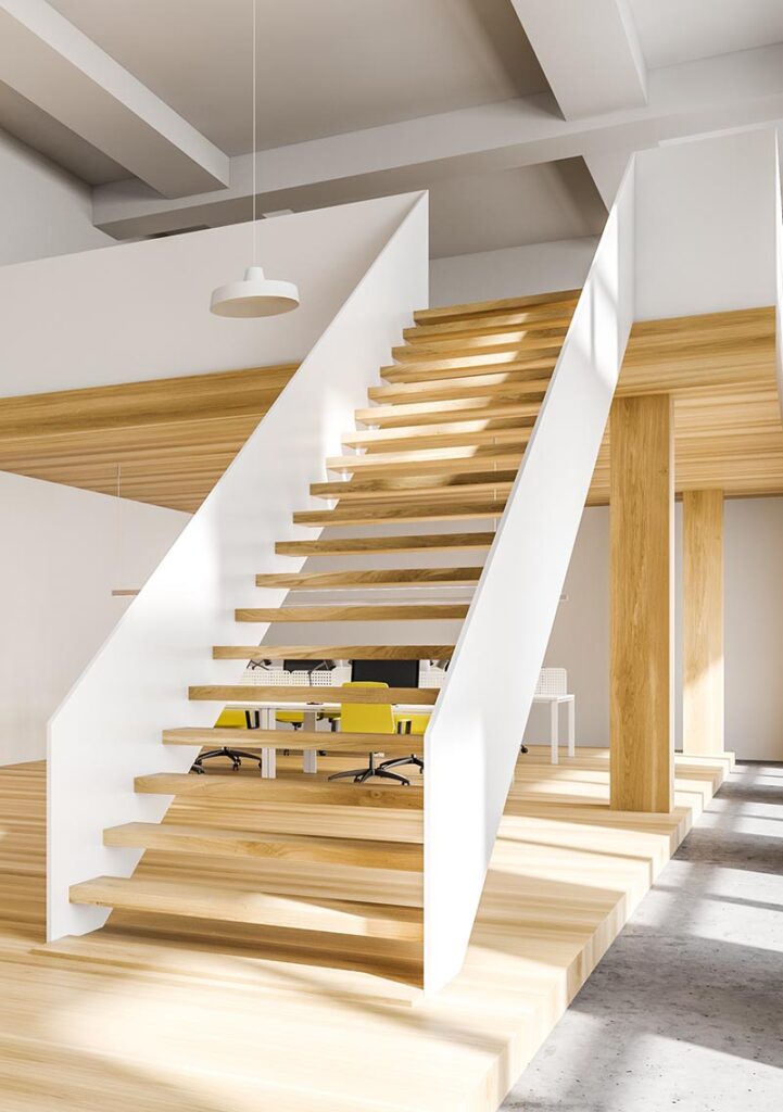 Yellow armchairs waiting room in open space office